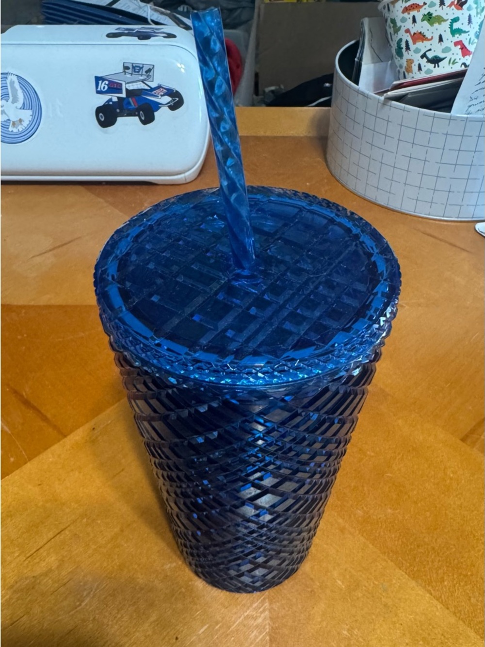 Starbucks Blue Textured Reusable Tumbler with Straw